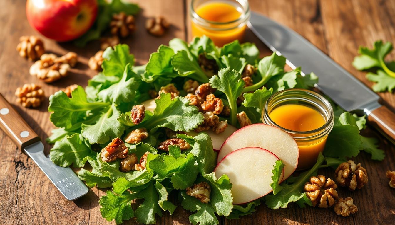 Apple & Walnut Salad with Maple Dressing