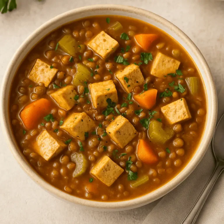 Tofu and Lentil Stew